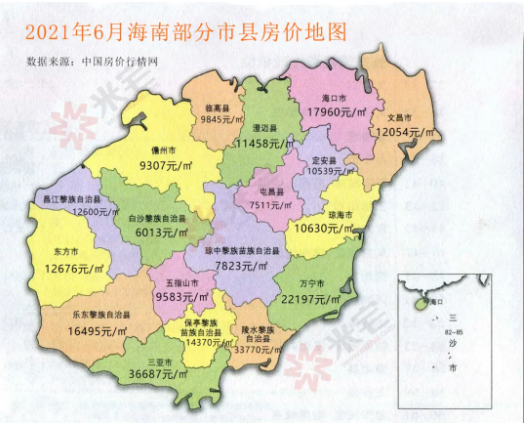 最新！海南房价地图！